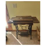 Antique Treadle Sewing Machine Table with Cast Iron Base