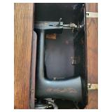 Antique Treadle Sewing Machine Table with Cast Iron Base