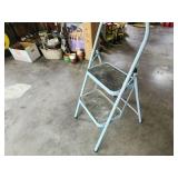 Blue Folding Step Ladder with Two Steps