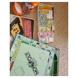 Collection of 5 Board Games - Monopoly, Tripoley, Challenge Yahtzee, Jenga, and Isaac Britell Set