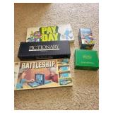 Collection of 5 Classic Board Games including Battleship and Pictionary