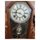 Antique Wooden Mantel Clock with Roman Numerals
