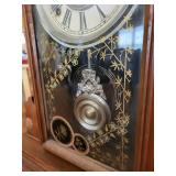 Antique Wooden Mantel Clock with Roman Numerals