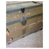 Antique Wood and Metal Steamer Trunk