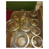 Collection of Vintage Mason Jars and Lids