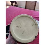 Set of 3 Vintage Stoneware Bean Pots with Lids