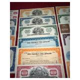 Collection of Vintage Stock Certificates - Mixed Companies
