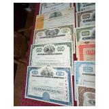 Collection of 22 Vintage Stock and Bond Certificates