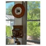 Collection of Rustic Garden Decor Including Birdhouses, Wind Chimes, and Signs