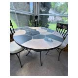 Three-Piece Patio Bistro Set with Stone Mosaic Tabletop