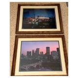 Pair of Framed Cityscape Prints by Ken Zylla