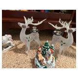 Collection of Ceramic Holiday Decor with Royal Albert Tea Set