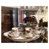 Collection of Ceramic Holiday Decor with Royal Albert Tea Set