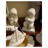 Set of 6 Snowbabies Figurines - Skating, Rowing, and More
