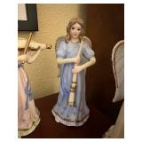 Set of 3 Porcelain Angel Figurines with Musical Instruments