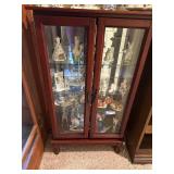 Wooden Display Cabinet with Contents Not Included