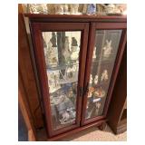 Wooden Display Cabinet with Contents Not Included