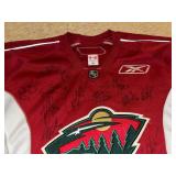 Autographed Minnesota Wild Hockey Jersey, Size 56