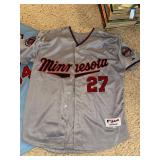 Set of 2 Minnesota Twins Baseball Jerseys - Hardy #27 and Puckett #34