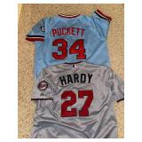 Set of 2 Minnesota Twins Baseball Jerseys - Hardy #27 and Puckett #34