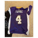Set of 2 Brett Favre Sports Jerseys - Purple and Black