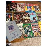 Collection of NFL Super Bowl Memorabilia Books and Cards