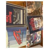 Collection of Minnesota Twins Memorabilia Including Apparel and Statues