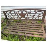 Decorative Metal Garden Bench with Star Design