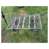 Used Metal Utility Cart with Heavy Duty Wheels