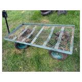 Used Metal Utility Cart with Heavy Duty Wheels
