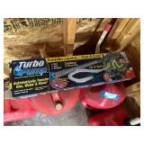 Collection of Red Gas Cans with Turbo Pump Automatic Liquid Transfer Pump