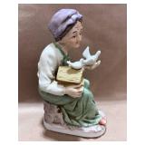 Vintage Ardco Fine quality Porcelain Lady and Birds