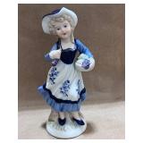 Pair of Porcelain Figurines Boy and Girl with Grapes