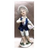 Pair of Porcelain Figurines Boy and Girl with Grapes