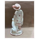 Andrea by Sadek Colonial Bisque Girl and Dog Figurine 23/388