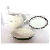 Vintage Hall Pitcher Hall Dish and Mayer China Dish