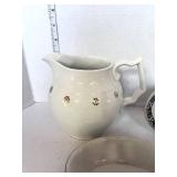 Vintage Hall Pitcher Hall Dish and Mayer China Dish