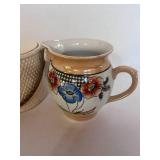 3 Vintage Pottery Pieces: Pitchers and Covered Dish