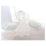 4 Vintage Cut Glass Pieces