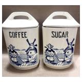 2 Vintage Yvonne Czech Canisters