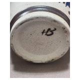 Signed Mexican Pottery Vase and Jar of Vintage Buttons