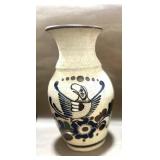 Signed Mexican Pottery Vase and Jar of Vintage Buttons