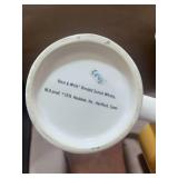 Vintage Black and White Whiskey and J& Whisky Pitchers and Old Crow Cup