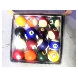 Vintage Billiard Balls and Triangle