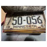 Set of 25 Vintage MN License Plates 1950-60