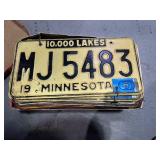 Set of 25 Vintage MN License Plates 1950-60