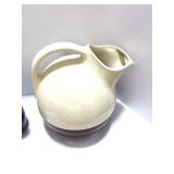 Vintage National Brotherhood Fridge Jug and Oxford Potteries Snow Flower Pitcher