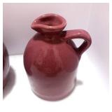 3 Pieces of Vintage Pottery Mauve