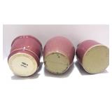 3 Pieces of Vintage Pottery Mauve