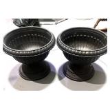 Pair of Plastic Outdoor Planters